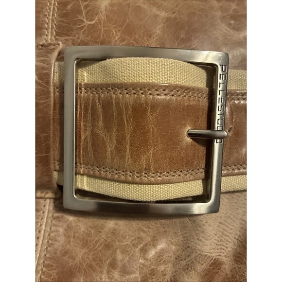 wilsons leather pelle studio Shoulder bag beige buckle Distressed Camel Brown - Picture 4 of 4